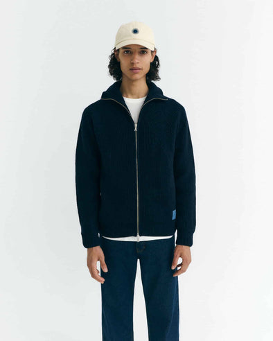 THINKING MU Ekaiz Knitted Sweater • Navy Blue