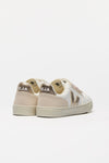 VEJA small V-10 chromefree leather • multico white • shiny