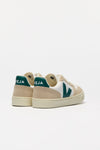 VEJA junior V-10 chromefree leather • white • britanny • almond