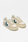 VEJA junior V-10 chromefree leather • white • britanny • almond