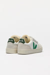 VEJA junior V-90 o.t. leather • white • emeraude