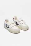 VEJA small V-12 chromefree leather • white • multico steel