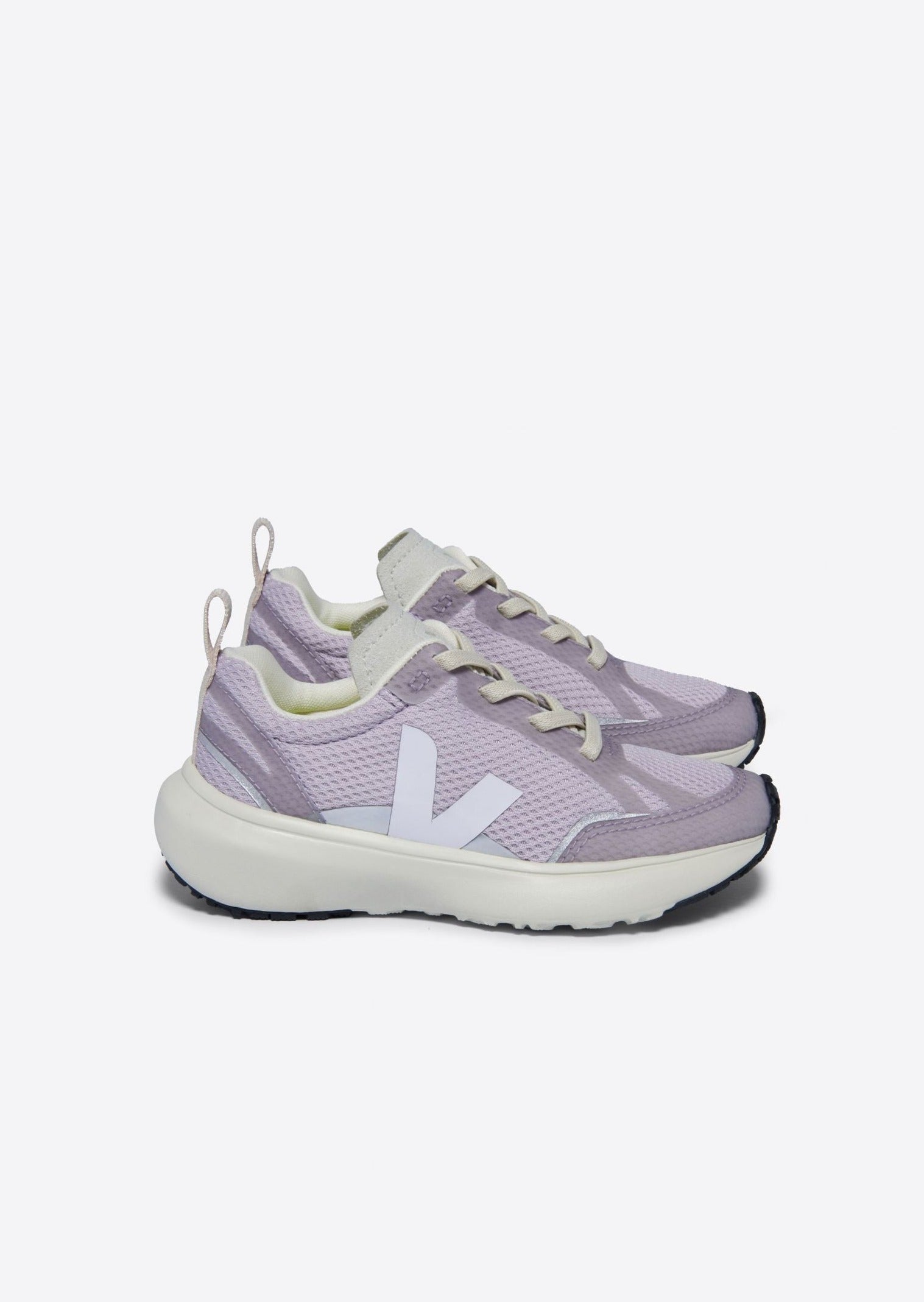 シューズ tlss LIBERO.625 N-LACE MG 25cm maa VEJA small CANARY • elastic lace • alveomesh • parme • white