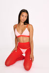 ORGANIC BASICS Play String Bikini Briefs • Marshmallow Pink/Red