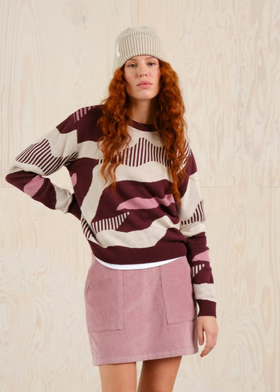 DEDICATED Arendal Sweater • Flowing Abstract Multi Color