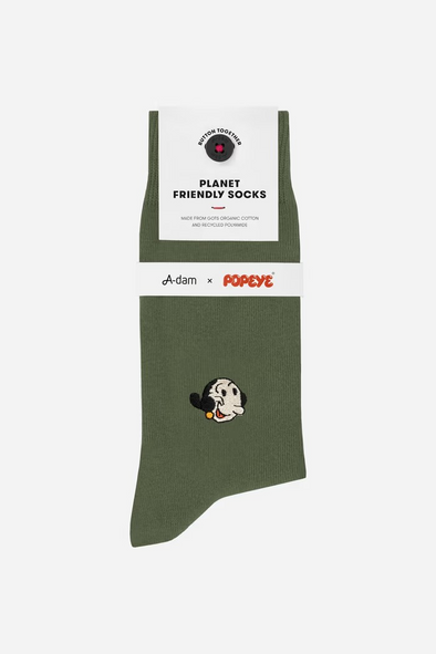 A-DAM Sock Popeye Olive • Green