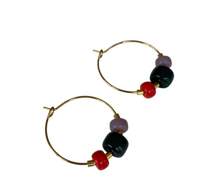 Bybjor Colorful Glass charm Earrings