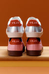 VEJA small VOLLEY leather • elastic laces • guimauve • pekin • bark