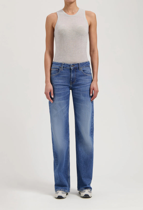 MUD JEANS Cleo Mid Loose • Old stone
