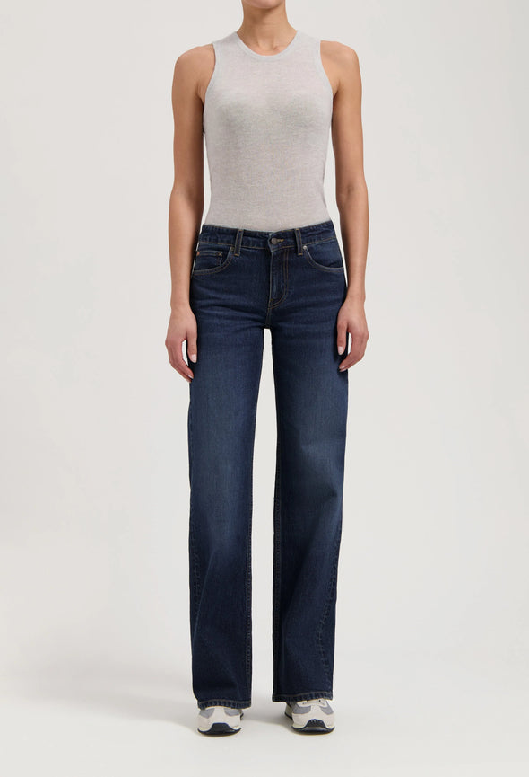 MUD JEANS Cleo Mid Loose • Rustic Blue