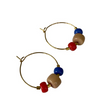 BYBJOR Colorful Pearl Hoop Earrings