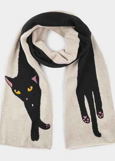 DEDICATED Rossberga Scarf • Long Cat Vanilla White