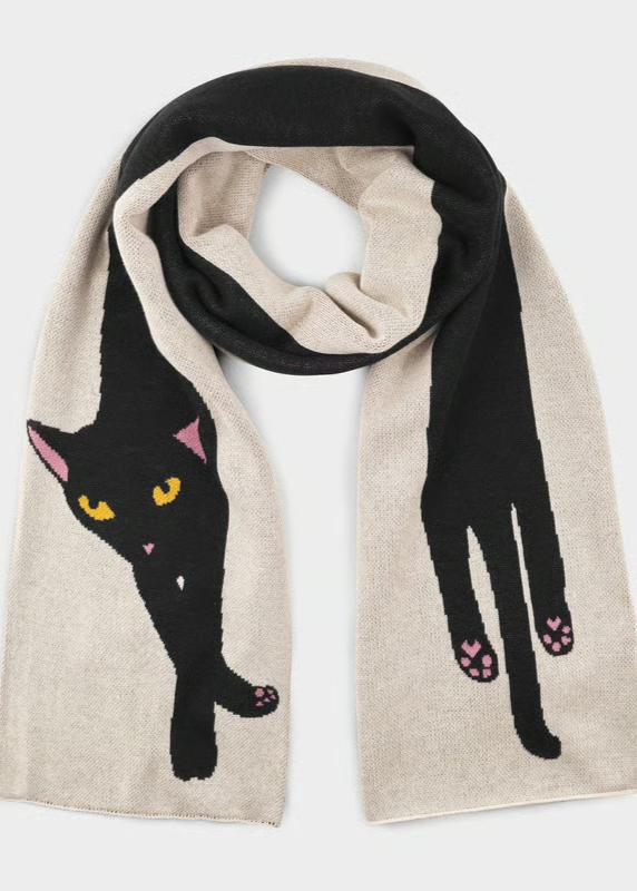 DEDICATED Rossberga Scarf • Long Cat Vanilla White
