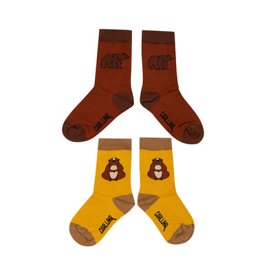 CARLIJNQ Socks Set • Alpine Marmot & Grizzly