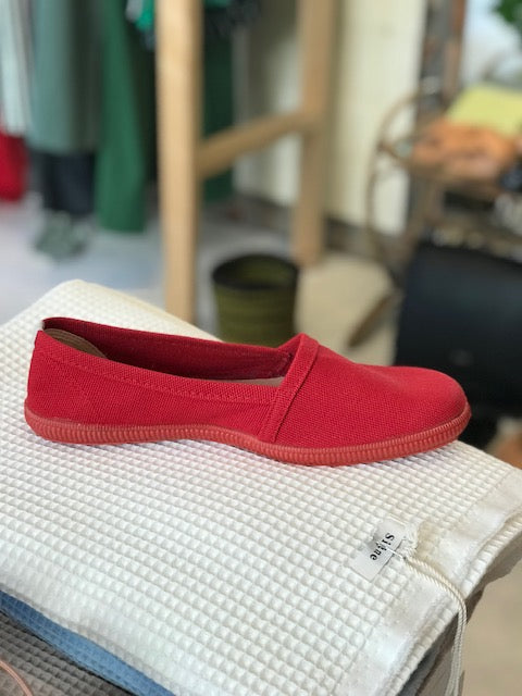 RICE Marina Espadrille • Red Red Sole
