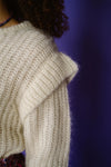 JLABEL Shirlaine Sweater Knit Shoulder Cap • Off-White