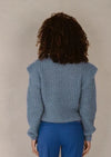 JLABEL Shirlaine Sweater Knit Shoulder Cap • Blue