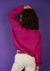 JLABEL Brinda Sweater Ballon Sleeve • Fuchsia