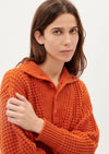 Harvestclub-Harvest-club-Leuven-thinking-mu-trash-sole-knitted-sweater-orange